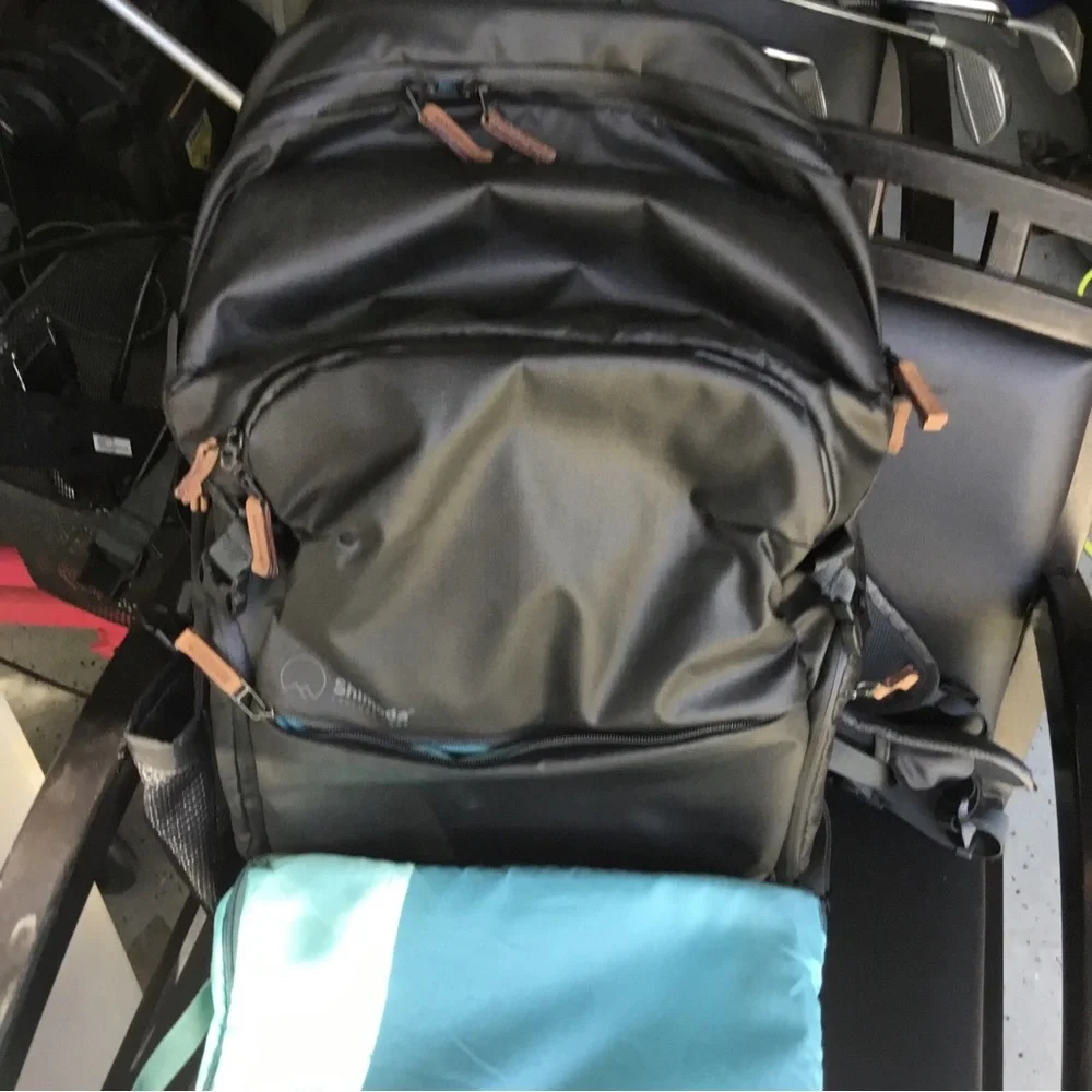 Shimoda explore Black Men's Backpack with Turquoise Packing Cube